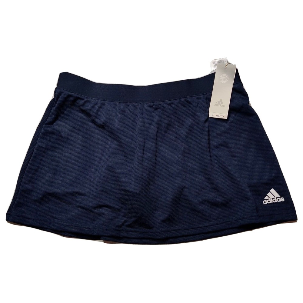 ADIDAS CLUB TENNIS Women Large Aeroready Legend Ink/White 13" Skort NEW H35889